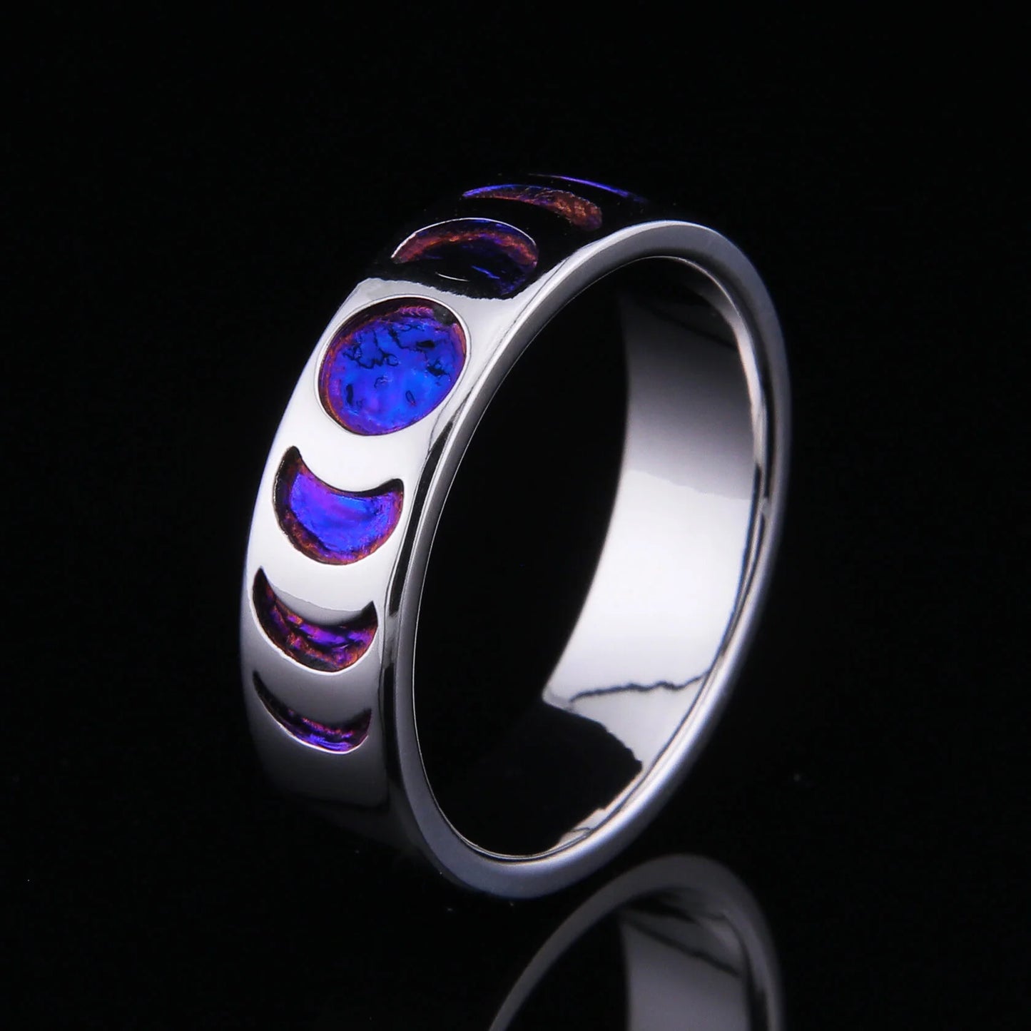 Moon Titanium Ring,titanium wedding bands,Titanium ring,Handmade Jewelry,Unique Jewellery