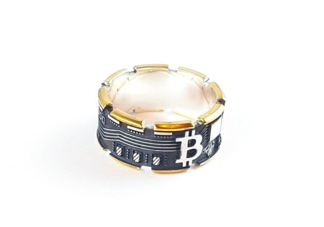 Bitcoin ring silver,Silver Ring Unisex,BTC ring for men,btc titanium band,Handmade carved silver ringBitcoin art gift